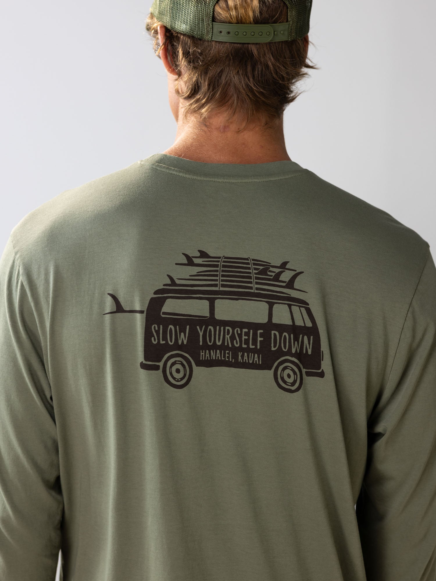Surf Van L/S Pocket Tee | Organic Cotton | Slow Yourself Down - Mens Shirts