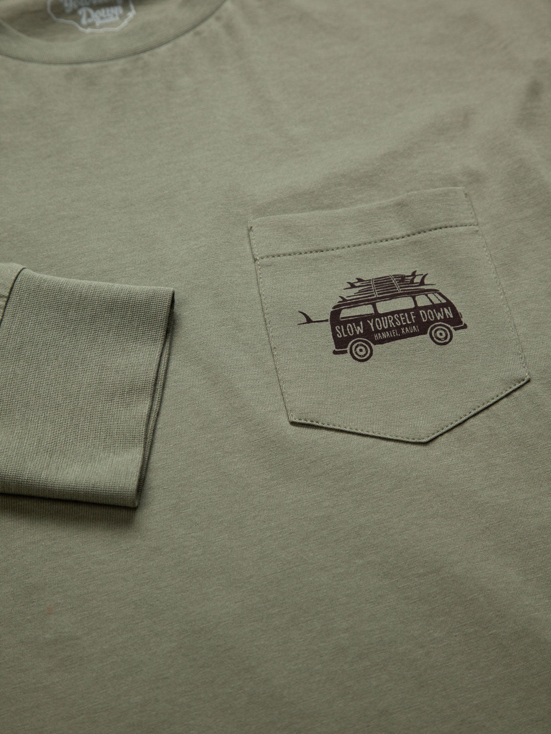Surf Van L/S Pocket Tee | Organic Cotton | Slow Yourself Down - Mens Shirts