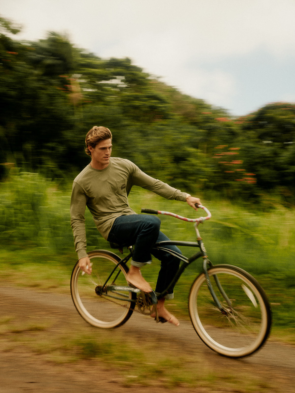 Surf Van L/S Pocket Tee | Organic Cotton | Slow Yourself Down - Mens Shirts