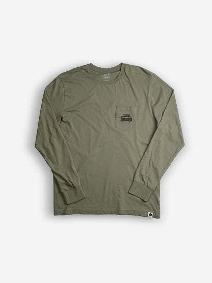 Surf Van L/S Pocket Tee | Organic Cotton | Slow Yourself Down - Mens Shirts