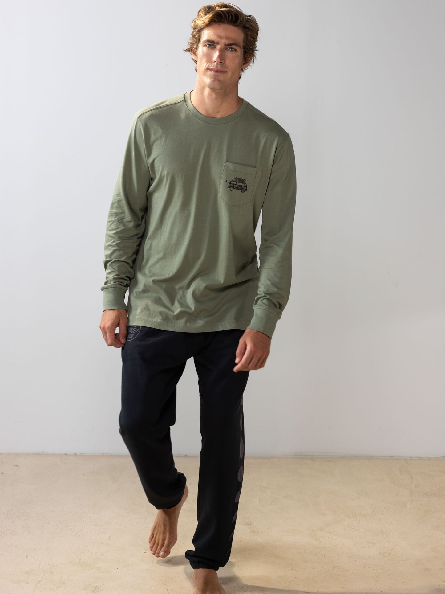 Surf Van L/S Pocket Tee | Organic Cotton | Slow Yourself Down - Mens Shirts