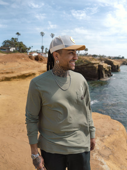 Surf Van L/S Pocket Tee | Organic Cotton | Slow Yourself Down - Mens Shirts