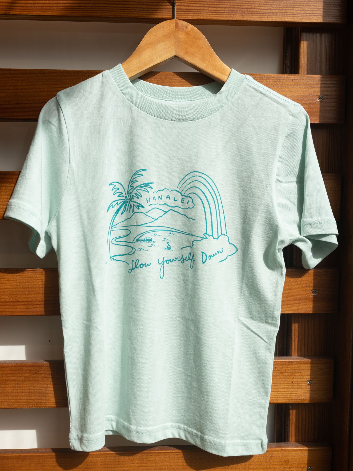 Toddler Beach Scene Tee | Organic Cotton | Slow Yourself Down - Kids Shirts