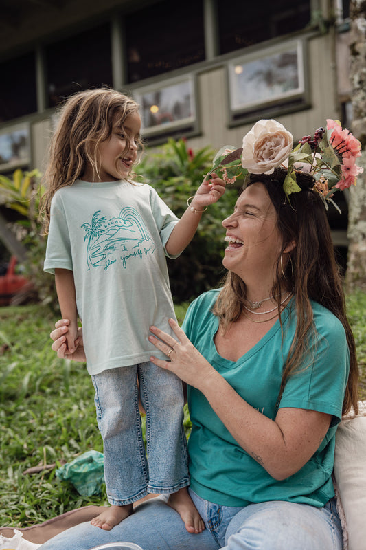 Toddler Beach Scene Tee | Organic Cotton | Slow Yourself Down - Kids Shirts