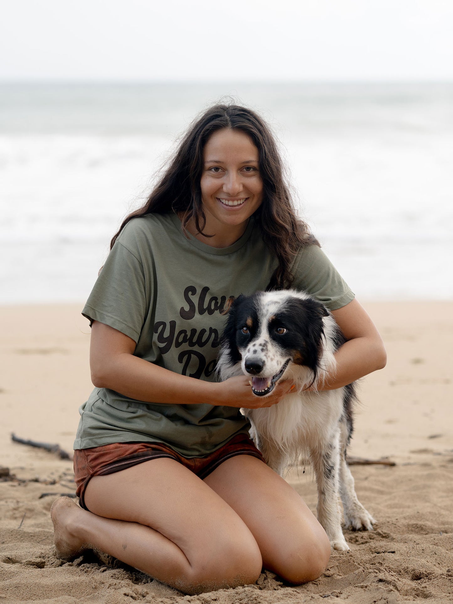 Womens Oversized Retro Tee - Slow Yourself Down