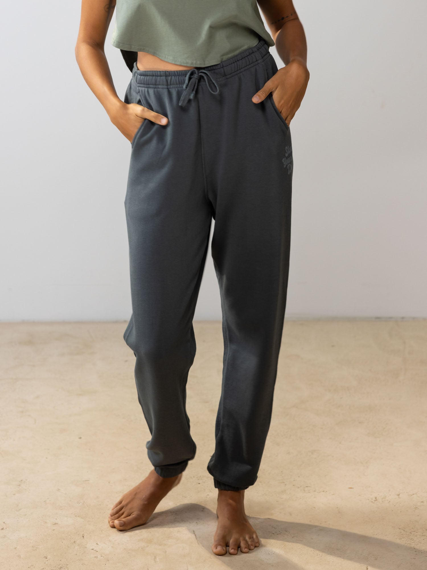Womens Retro Sweatpant | Organic Cotton | Slow Yourself Down - Womens Sweatpants