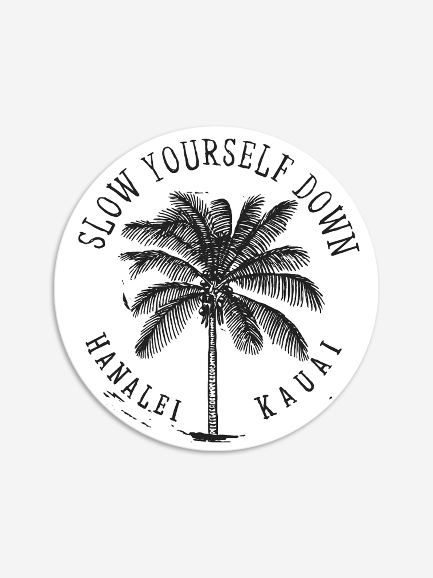 Coconut Tree Sticker Sticker - Slow Yourself Down