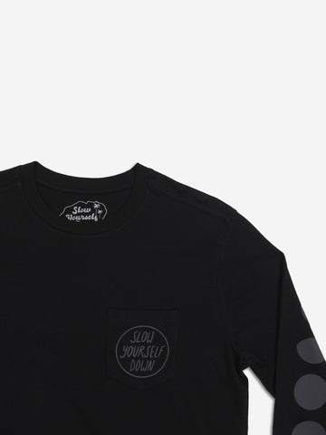Moon Phase L/S Tee Mens Shirts - Slow Yourself Down
