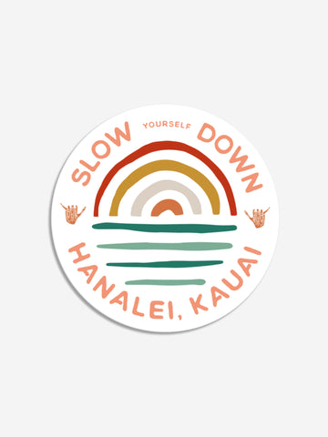 Shaka Circle Sticker Sticker - Slow Yourself Down