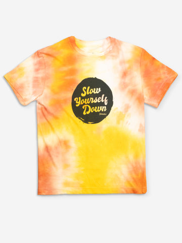 Kids Retro Distressed Tie-Dye | Organic Cotton | Slow Yourself Down - Kids Shirts