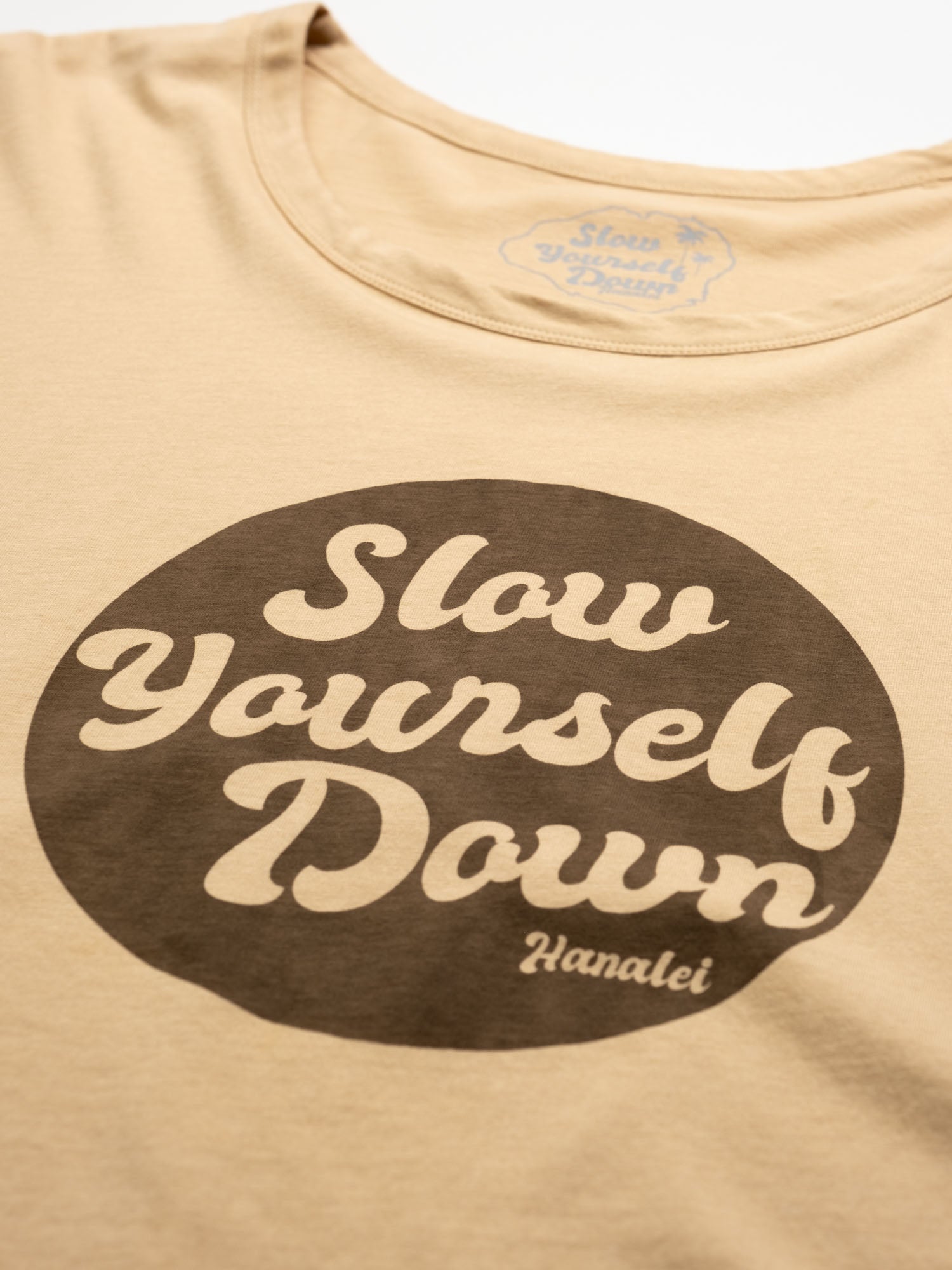 Retro Stamp Scoop Neck | Organic Cotton | Slow Yourself Down - Womens Shirts