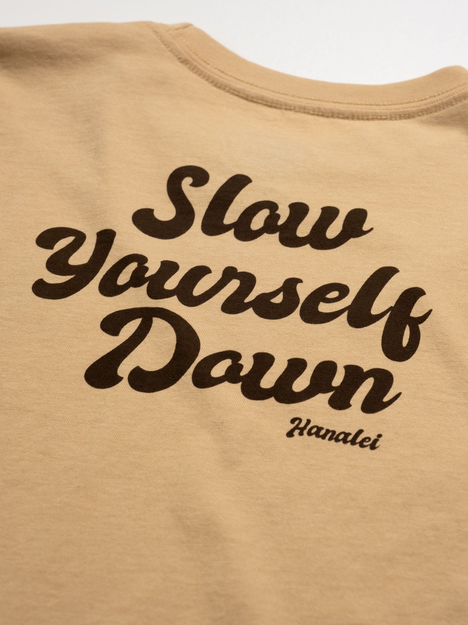 Kids Natural Retro Tee | Organic Cotton | Slow Yourself Down - Kids Shirts