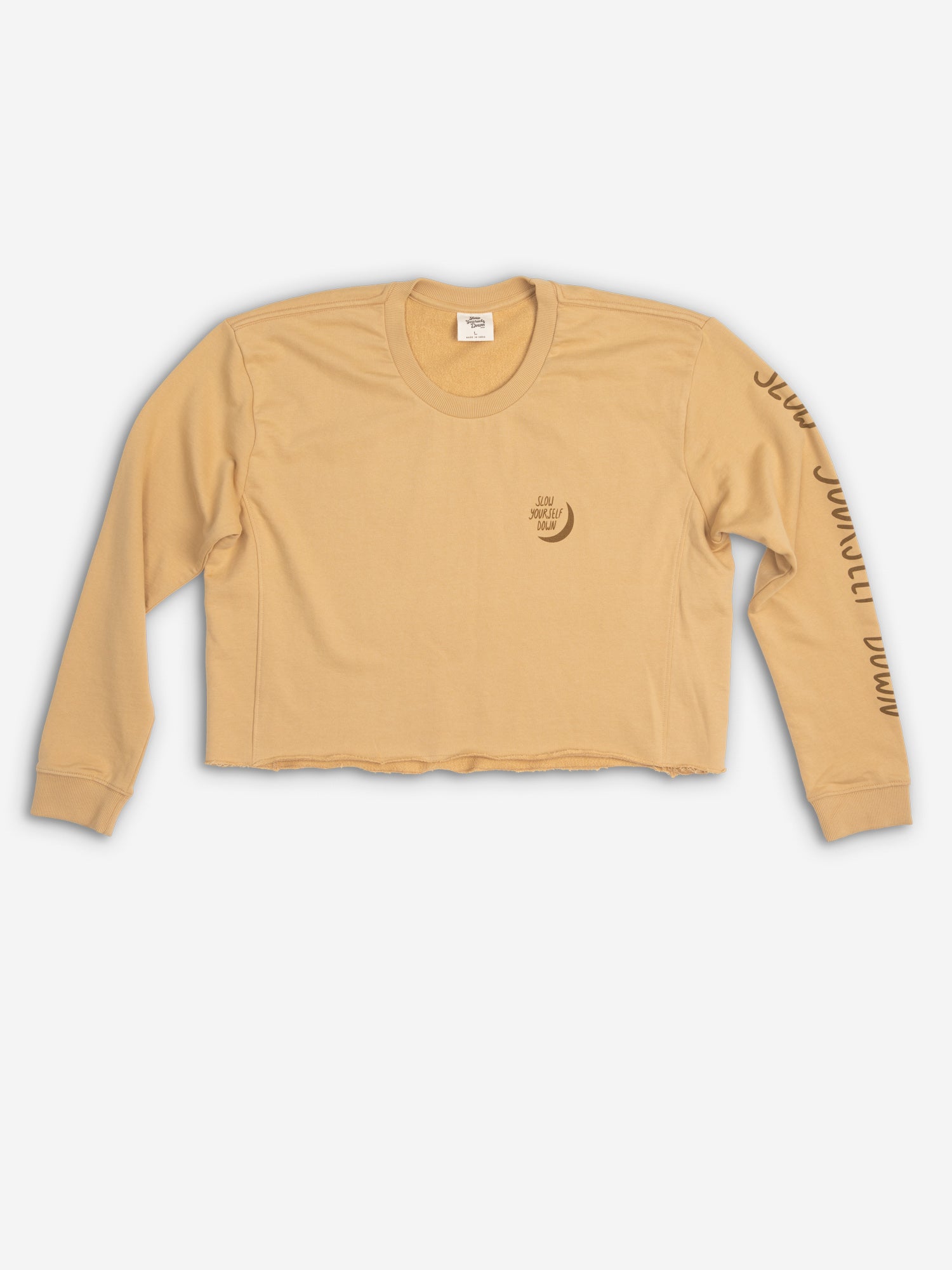 Moon Phase Crop Sweater Crewneck - Slow Yourself Down