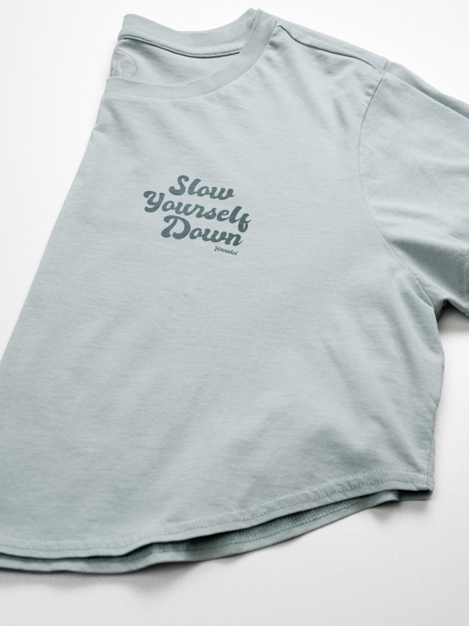 Mist Moon Crop | Organic Cotton | Slow Yourself Down - Womens Shirts