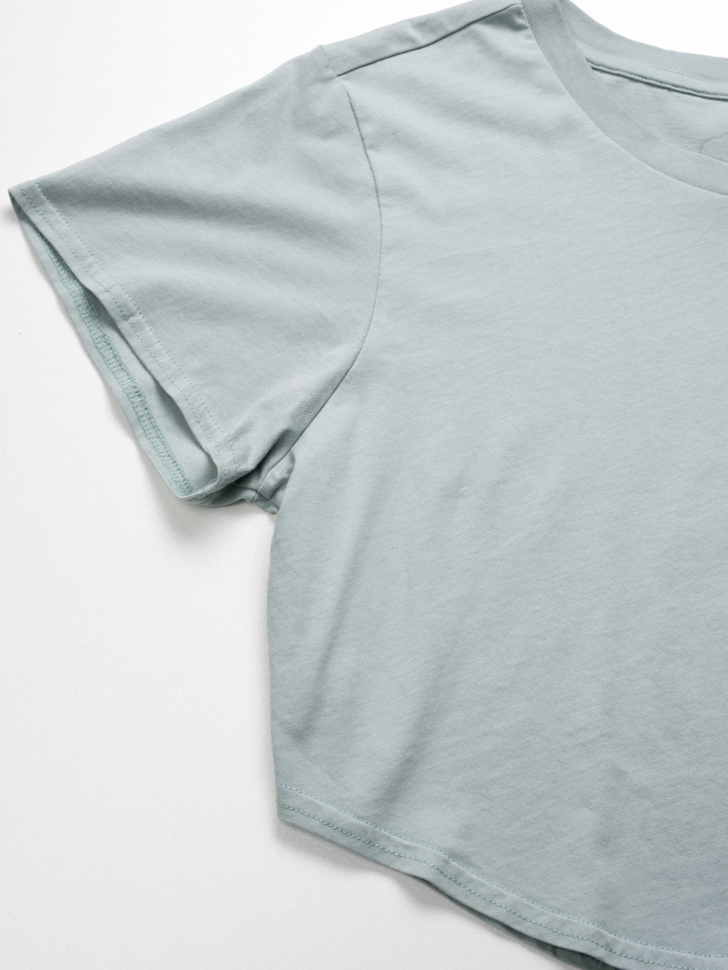 Mist Moon Crop | Organic Cotton | Slow Yourself Down - Womens Shirts