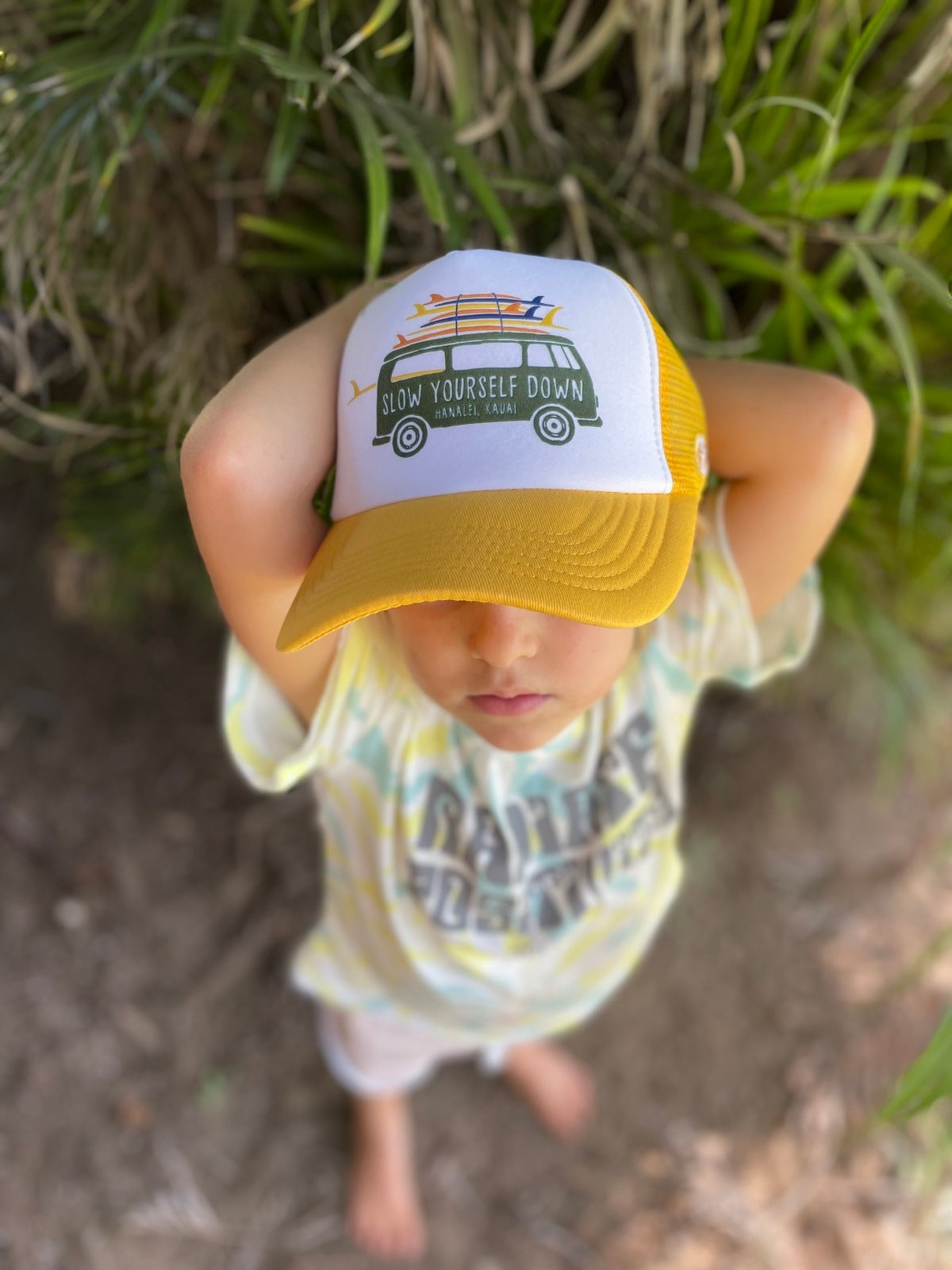 Kids Surf Van Trucker Hat Youth Hats - Slow Yourself Down