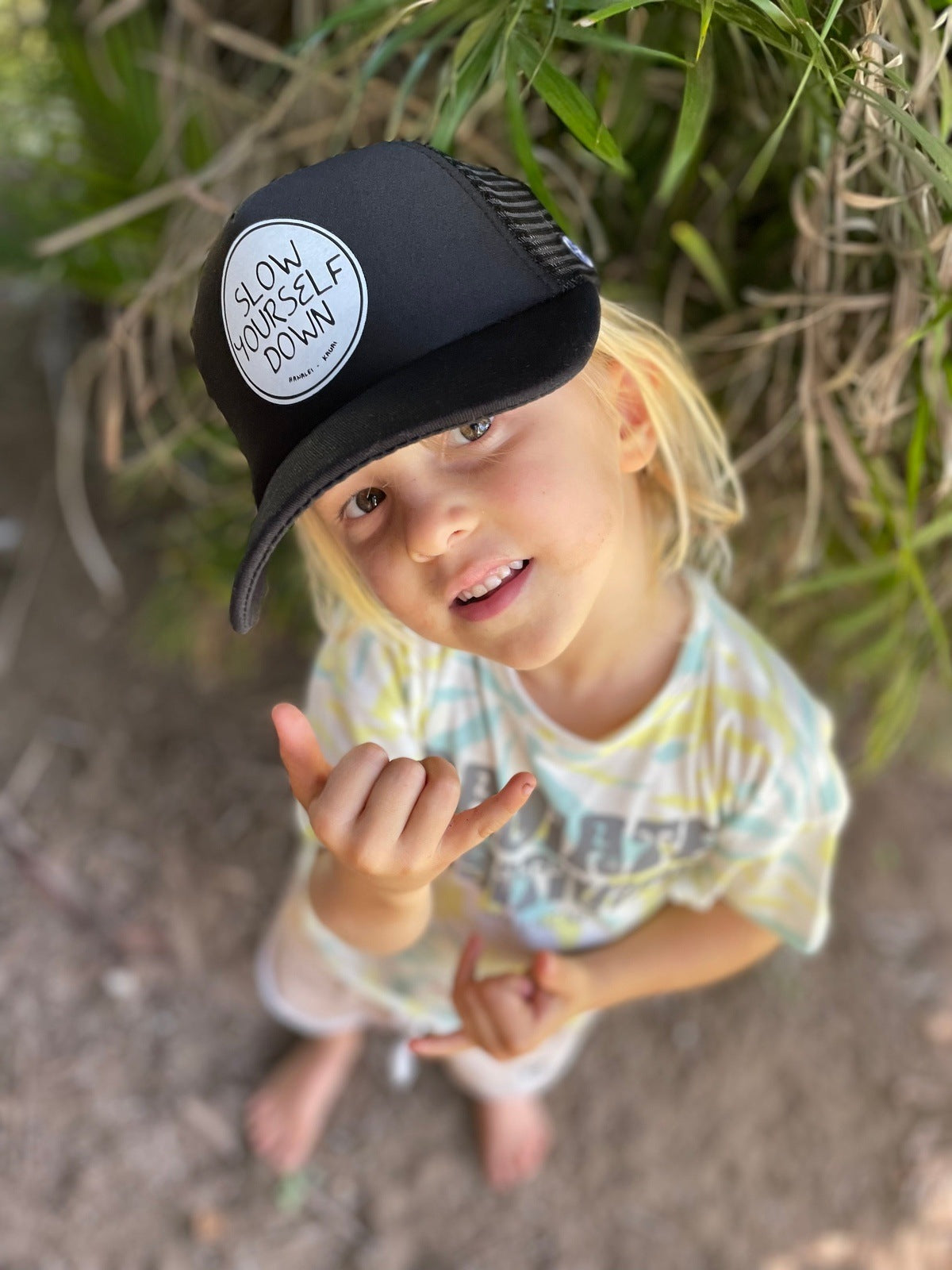 Kids OG Logo Trucker Hat Youth Hats - Slow Yourself Down